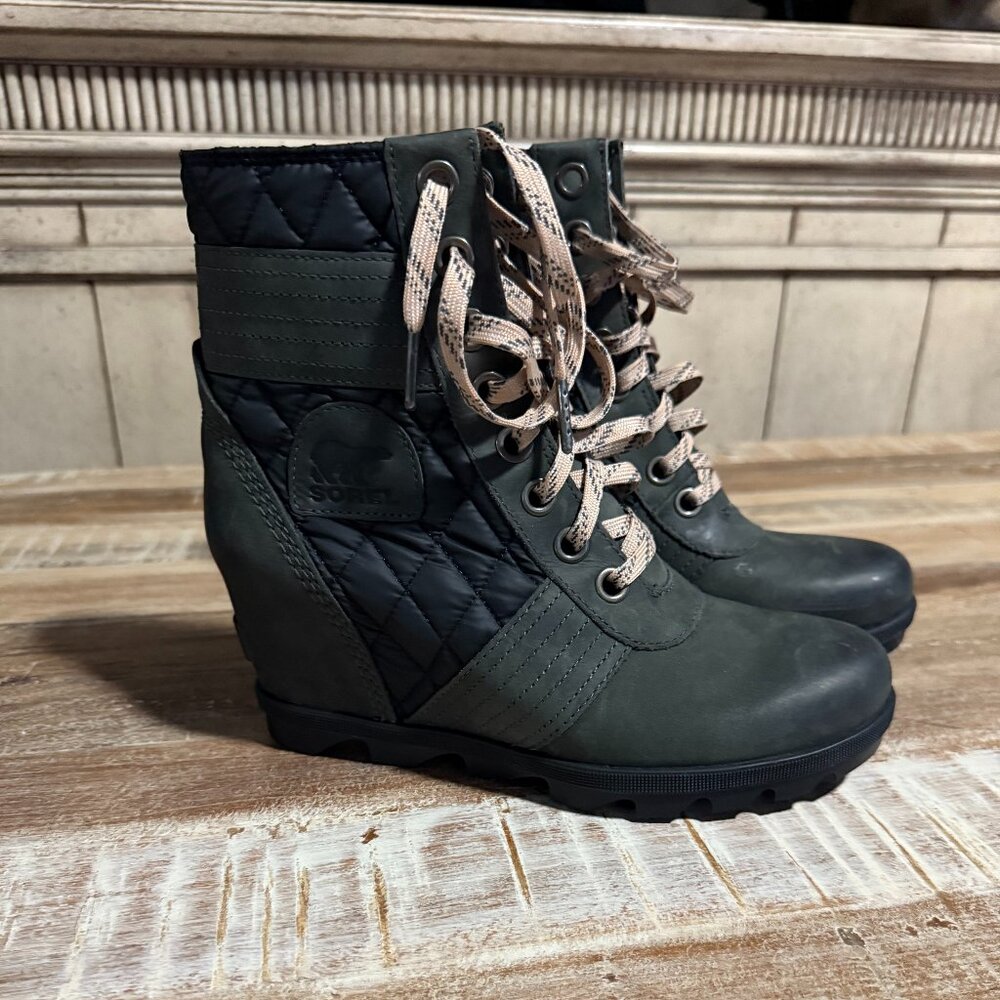 Sorel Women's Lexie Wedge Boot Slate Size 8